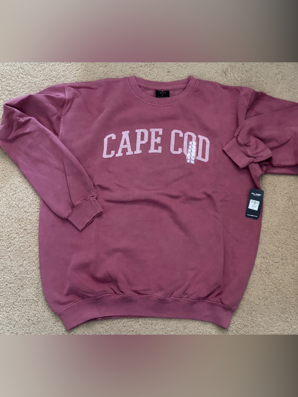 Cape Cod Dusty Rose Crewneck Sweatshirt